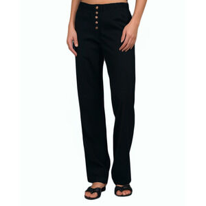 NIMIN Waffle Knit Wide Leg Pants with Pockets for Women Size M